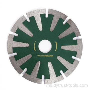 Cutter Circular Saw Blade Hot-ditekan 125x22.23mm Lubang T-berbentuk Cakera Guard Guard Cutting